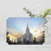 オクィル山エルディーエス神殿 ユタ モルモン 夕焼け (スタンド正面)