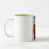 オクシタニエフランス農業風景ポスター ツートーンマグカップ (左)