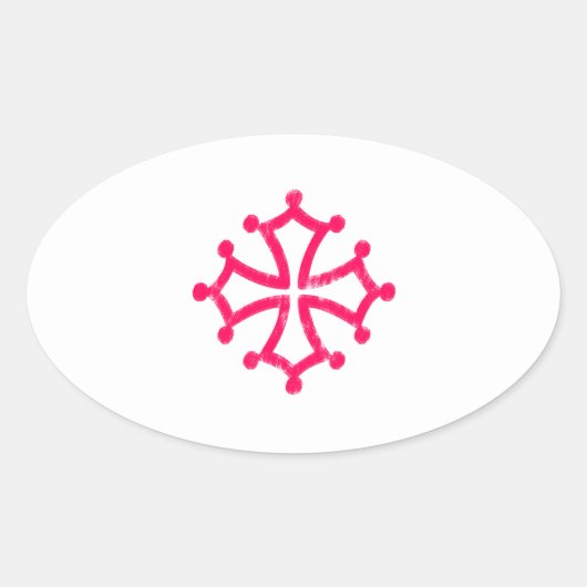 オクシタン十字 楕円形シール (正面)