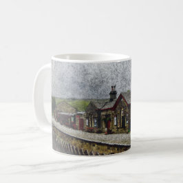オクスンホープ駅 ヘリテージ鉄道 水彩画 コーヒーマグカップ