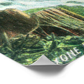 オクソン滝と春ビューシャスタ春、CA ポスター (角)