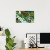 オクソン滝と春ビューシャスタ春、CA ポスター (ホームオフィス)