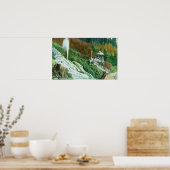 オクソン滝と春ビューシャスタ春、CA ポスター (キッチン)