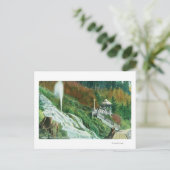 オクソン滝と春ビューシャスタ春、CA ポストカード (スタンド正面)