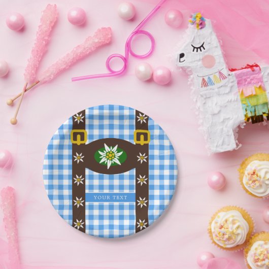 オクタおもしろいバーフェストレデルホセンサスペンダー  ペーパープレート (パーティー)