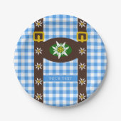 オクタおもしろいバーフェストレデルホセンサスペンダー  ペーパープレート (正面)