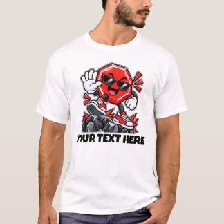 オクタゴンのカスタムネーム&テキスト Tシャツ