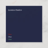 オクタゴンインカラフルハンガリー花模様 スクエア名刺 (裏面)