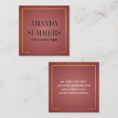 オクタノール模様の背景 スクエア名刺 (正面/裏面)