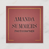 オクタノール模様の背景 スクエア名刺 (正面)