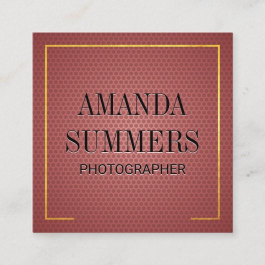 オクタノール模様の背景 スクエア名刺 (正面)