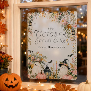 オクタバー・ソーシャル・クラブのハロウィン窓装飾 ウィンドウサイン