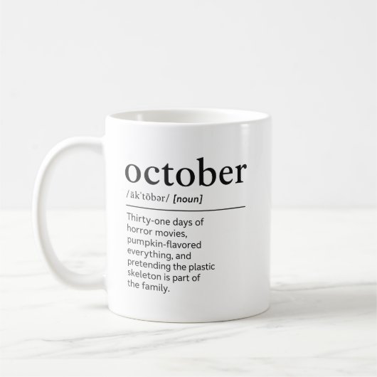 オクタバ―ファニー・ハロウィン辞典ギフト コーヒーマグカップ (左)