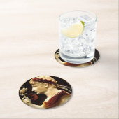 オクタヴィアン・アウグストス皇帝ローマ帝国カメオ ラウンドペーパーコースター (インサイチュ)