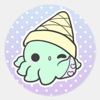 オクティクリームステッカー ラウンドシール