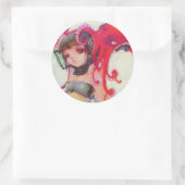 オクトガールステッカー ラウンドシール (バッグ)