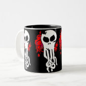 オクトスカル赤 ツートーンマグカップ (正面左)