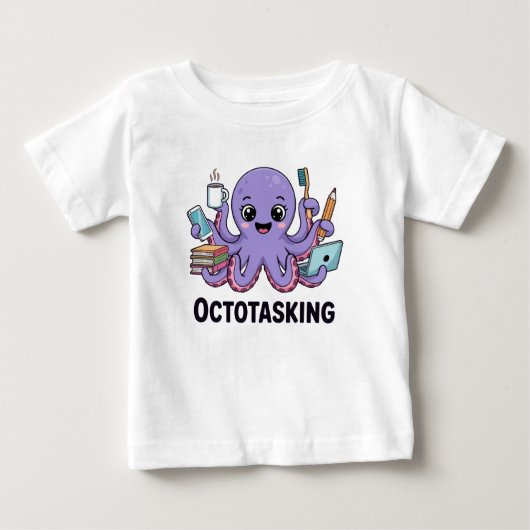オクトタスク数々のモードの生物 ベビーTシャツ (正面)