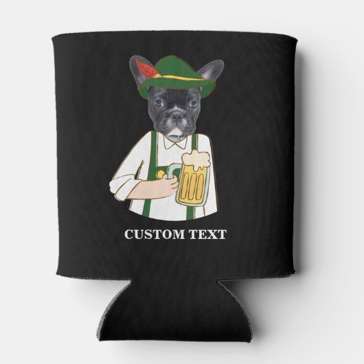 オクトバおもしろいフェストフランスのブルドッグビアラバーカスタム 缶クーラー (裏面)