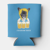 オクトバおもしろいフェストフランスのブルドッグビアラバーカスタム 缶クーラー (正面)