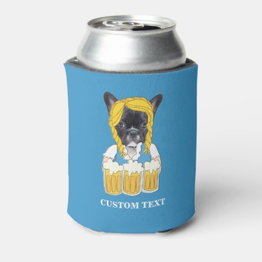 オクトバおもしろいフェストフランスのブルドッグビアラバーカスタム 缶クーラー (缶裏面)