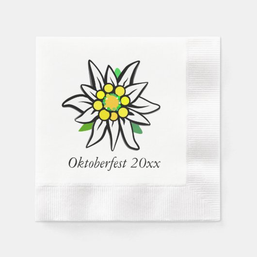 オクトバミニマルーフェストパーティー装飾 縁ありカクテルナプキン (正面)