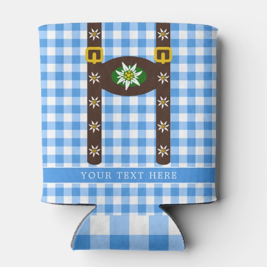 オクトバーフェストおもしろいレダーホセンサスペンダースビール 缶クーラー (裏面)