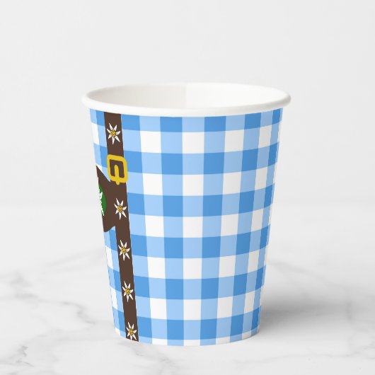 オクトバーフェストおもしろいレダーホーセンサスペンダーズ紙カップ 紙コップ (左)