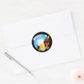 オクトバーフェストダックスシャントのシール ラウンドシール (封筒)