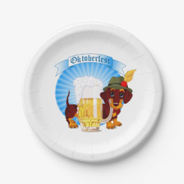 オクトバーフェストダックスシュント紙プレート7" ペーパープレート