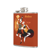 オクトバーフェストダンサー名前をカスタムする&文字フラスコ フラスク (左)