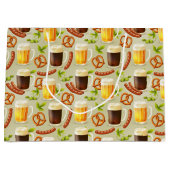 オクトバーフェストビールとソーセージ抱き枕大 ラージペーパーバッグ (正面)