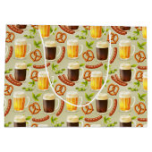 オクトバーフェストビールとソーセージ抱き枕大 ラージペーパーバッグ