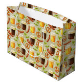 オクトバーフェストビールとソーセージ抱き枕大 ラージペーパーバッグ