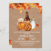 オクトバーフェストビール&ボトルベビーシャワー招待状 招待状 (正面/裏面)
