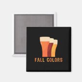 オクトバーフェスト紅葉おもしろいビールインクルードビンタグ マグネット (正面/裏面)