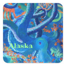 オクトパシフィカ(Octopacifica) _ALASKA squareステッカー