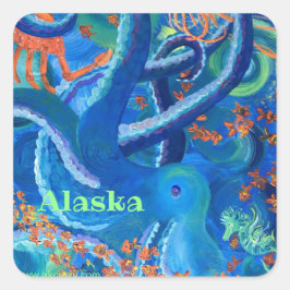 オクトパシフィカ(Octopacifica) _ALASKA squareステッカー スクエアシール