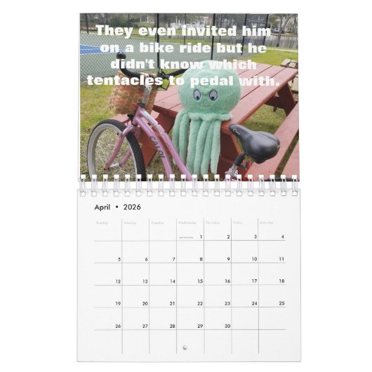 オクトパスのオリー カレンダー (4月 2026)