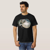 オクトパス・アルゴノート、ヴィンテージ海洋生物動物 Tシャツ (正面フル)