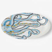 オクトパファンキースインクブルーオレンジ ペーパープレート (アングル)