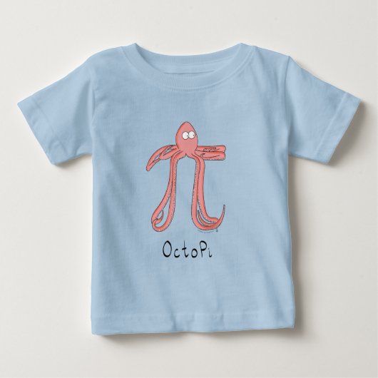 オクトピピかわいい数学Pi Day KidのベビーTシャツ ベビーTシャツ (正面)