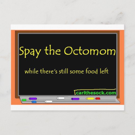 オクトママを飛ばす ポストカード (正面)