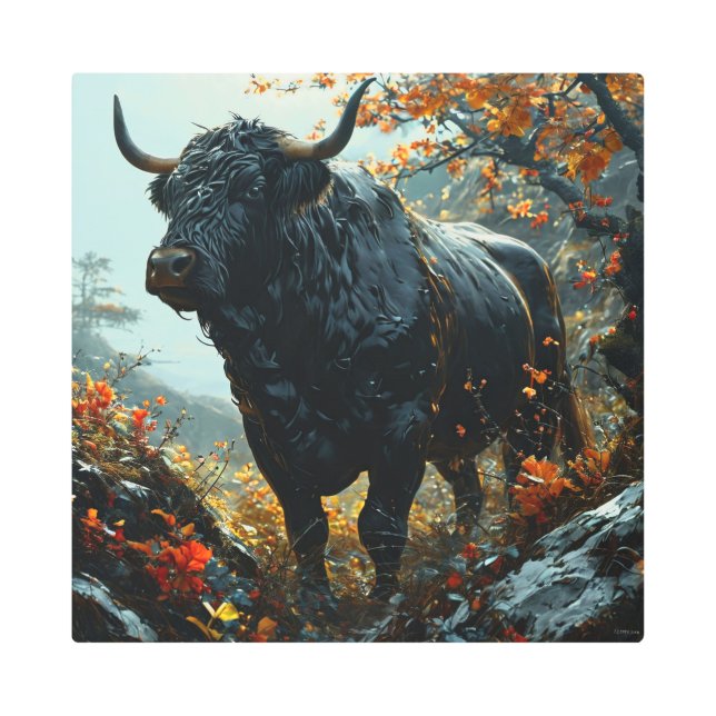 オクトリア16X16インチスクエアメタルウォールアート0030066 メタルプリント (正面)