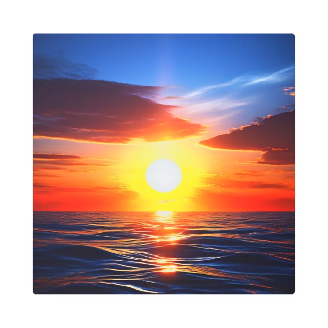 オクトリア16X16インチスクエアメタルウォールアート0030113 メタルプリント (正面)