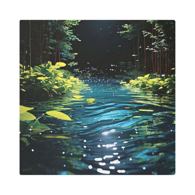 オクトリア16X16インチスクエアメタルウォールアート0030118 メタルプリント (正面)