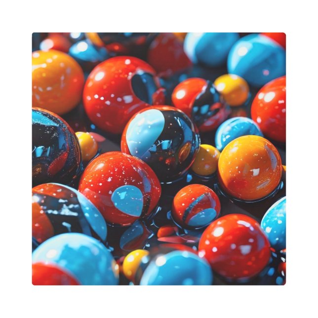 オクトリア16X16インチスクエアメタルウォールアート0030129 メタルプリント (正面)