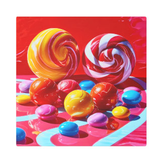 オクトリア16X16インチスクエアメタルウォールアート0030130 メタルプリント