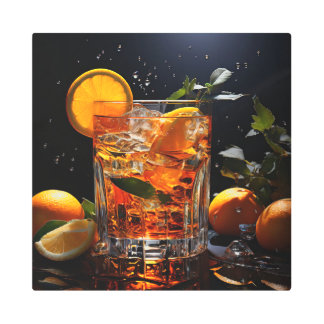 オクトリア16X16インチスクエアメタルウォールアート0030146 メタルプリント