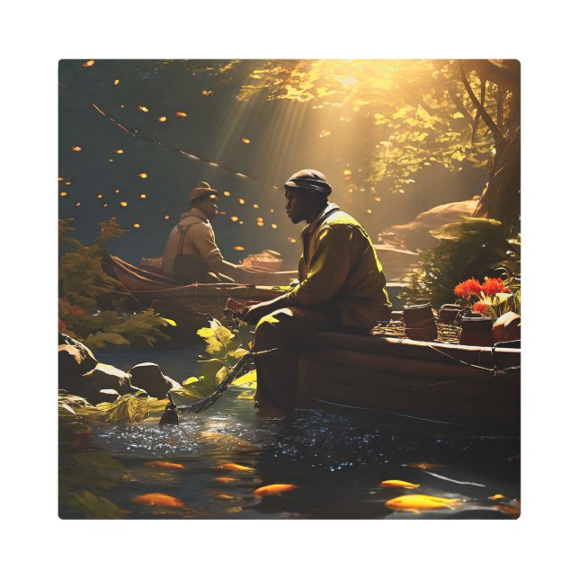 オクトリア16X16インチスクエアメタルウォールアート0030218 メタルプリント (正面)